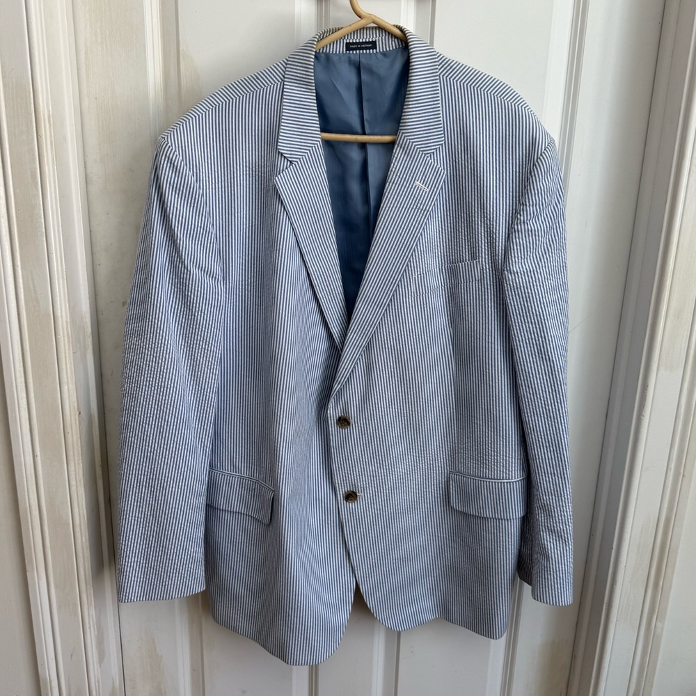 Men's Blue Striped Blazer